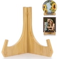 thumbnail image 1 of ANBOXIT Plate Stands for Display, 8 Inch Plate Holders for Displaying, Bamboo Picture Frame Holder for Tables, Tabletop Easels, Decorative Stand for Platter, Dish, Book, Photo and Plaque (1 Pack), 1 of 6