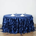 thumbnail image 5 of Efavormart 17ft Enchanting Curly Willow Taffeta Table Skirt for Kitchen Dining Catering Wedding Birthday Party Events - Navy Blue, 5 of 8