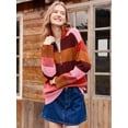 thumbnail image 2 of Fall Half Zipper Oversized Womens Sweaters Turtleneck Sweater Long Sleeve Tops, 2 of 7