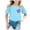 Z02 Light Blue, variant on Gubotare Summer Tops for Girls Girl's Crop Top Graphic Tee Summer Round Neck Short Sleeve Pattern T Shirts (Black,Size 7-8 Years)