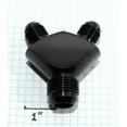 thumbnail image 2 of 3-Way Y-Block Fitting Adapter AN12 12-AN Male to 2X AN8 8-AN Male BLACK 3-Way Y-Block Fitting Adapter AN12 12-AN Male to 2X AN8 8-AN Male BLACK, 2 of 7