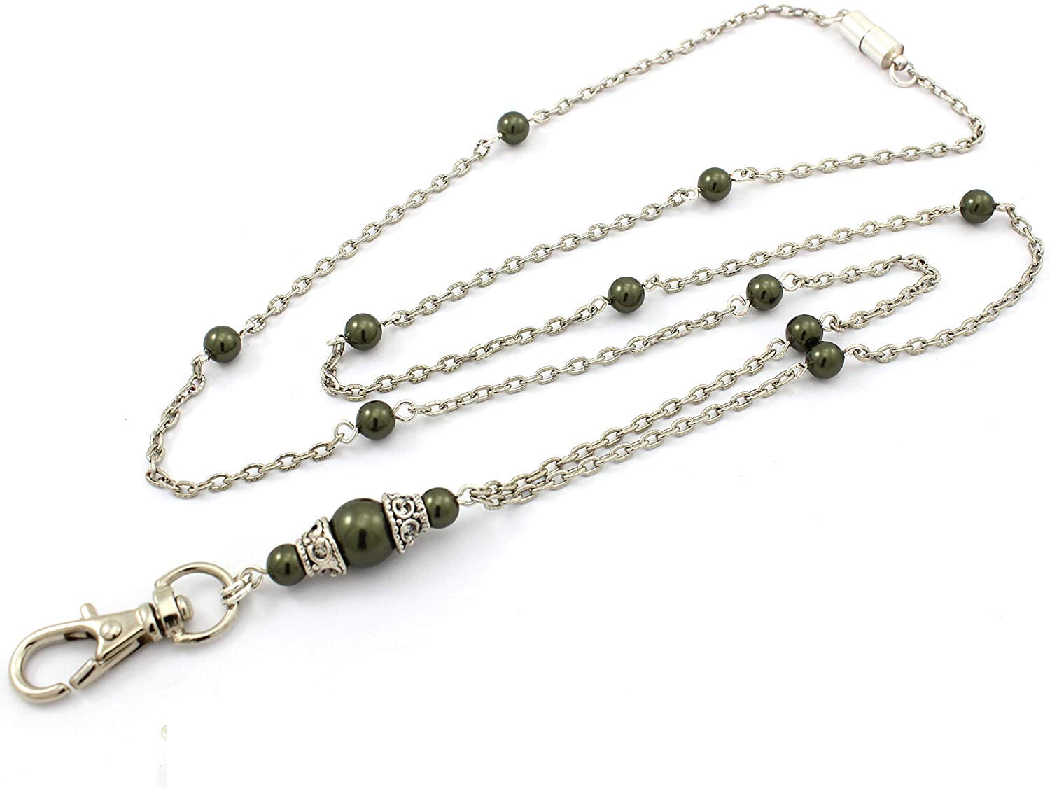 Brenda Elaine Jewelry Silver Plated Women's Fashion Lanyard Necklace ID