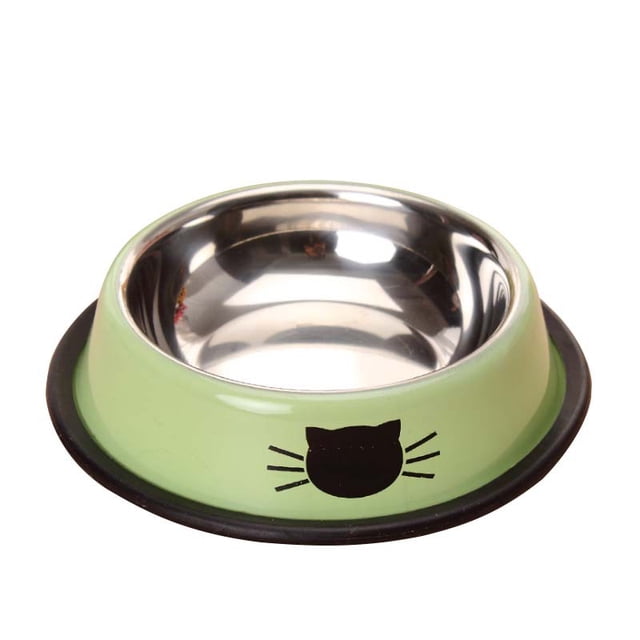 Cuencos antideslizantes para gatos JAMW acero inoxidable irrompibles alimentador grueso