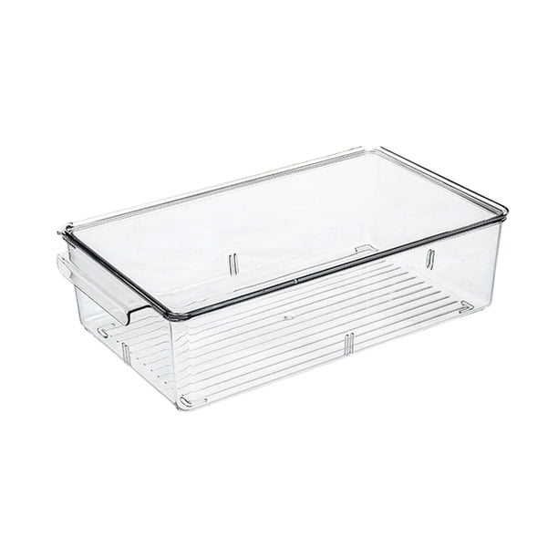 Contenedores herméticos para almacenar alimentos, organizadores para refrigerador con tapas, cajas de plástico transparente para despensa de cocina, para frutas, verduras y sobras.