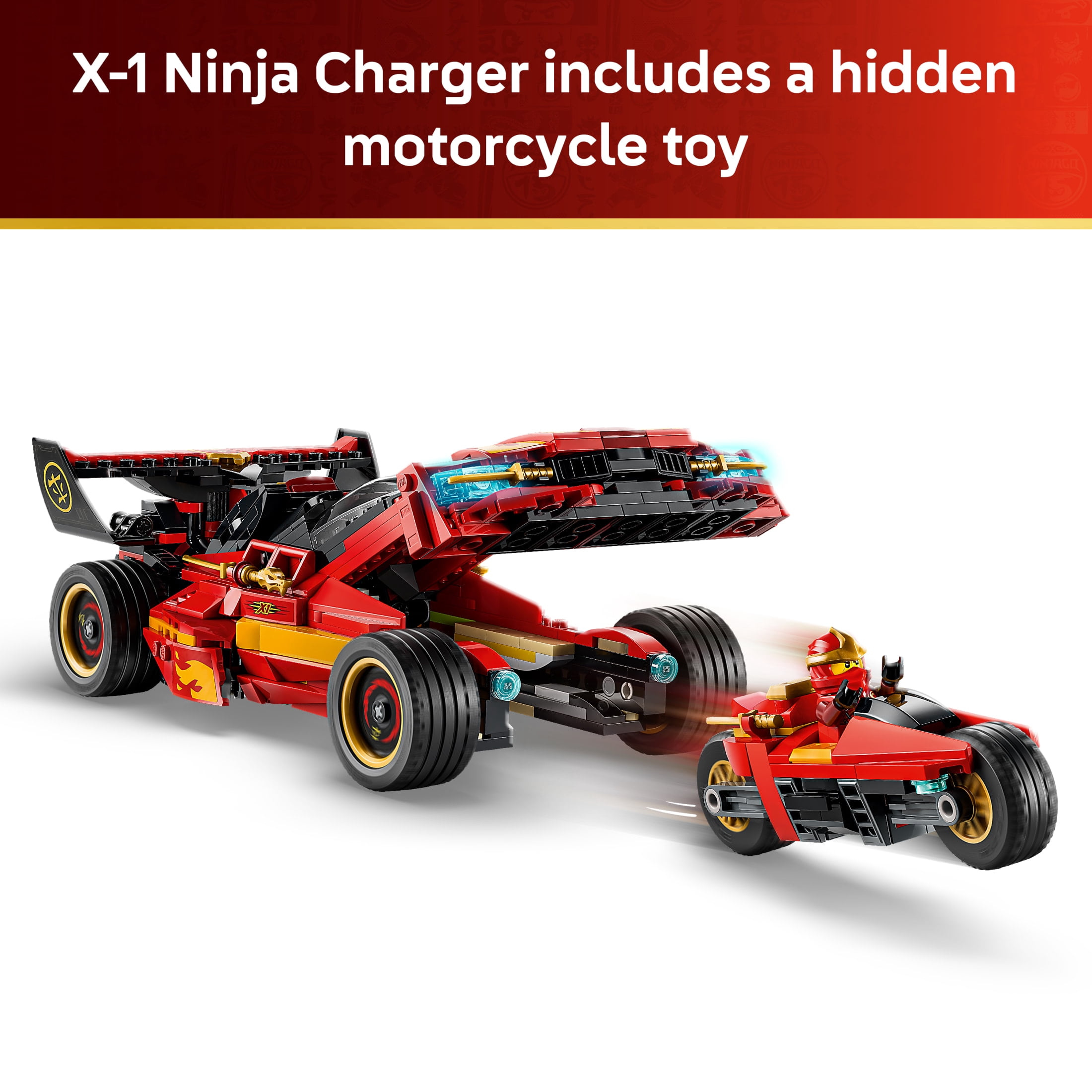 LEGO NINJAGO X-1 Ninja Charger 15th Anniversary - Building Set for Teen Boys & Girls, Ages 14+ - Collectible Toy Car & Motorcycle Kit - Gifts for Birthdays - 71867