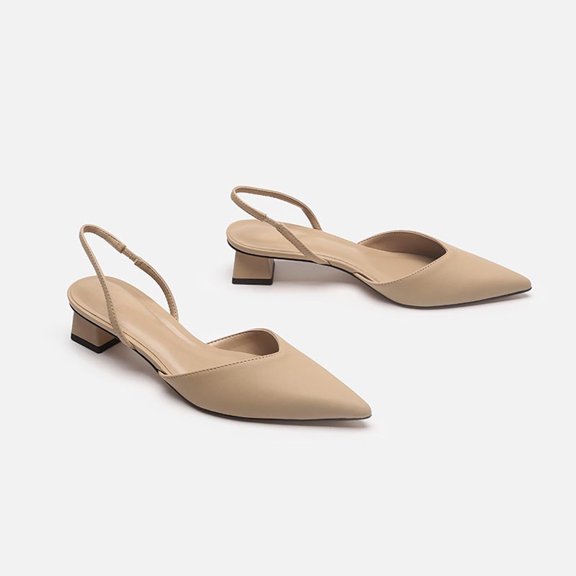 Weloille Sandals Women Pointed Pumps Banquet Dress Shoes Hight Heel Mature Single Shoes