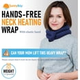 thumbnail image 4 of Sunny Bay Microwave Heating Pad, Microwavable Heated Neck and Shoulder Wrap, Hands-Free Weighted Moist Hot or Cool Pack, Soft Fleece Cover and Flaxseed Filling, 26 Inch Length, Blue, 4 of 7
