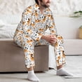 thumbnail image 7 of Honeii Cute Dog Pattern Mens Pajamas Set,2pcs Men's Lounge Long Sleeve Sleep Shirt and Pajama Bottoms Sleepwear Set,Mens Pjs Sets-X-Large, 7 of 7
