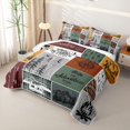 thumbnail image 3 of Manfei Jungle Deer Bear Twin Quilt Set 2 Pieces,Camping Car Twin Coverlet Set,Brown Black,1 Bedspread and 1 Pillowcase, 3 of 7