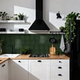 thumbnail image 3 of Firefly Hope 12-Sheet 9.7"×4.7" Stacked 3D Handmade Look Peel and Stick Backsplash, Waterproof Self-Adhesive Wall Tiles for Kitchen & Bathroom DIY Decor, Dark Green, 3 of 4