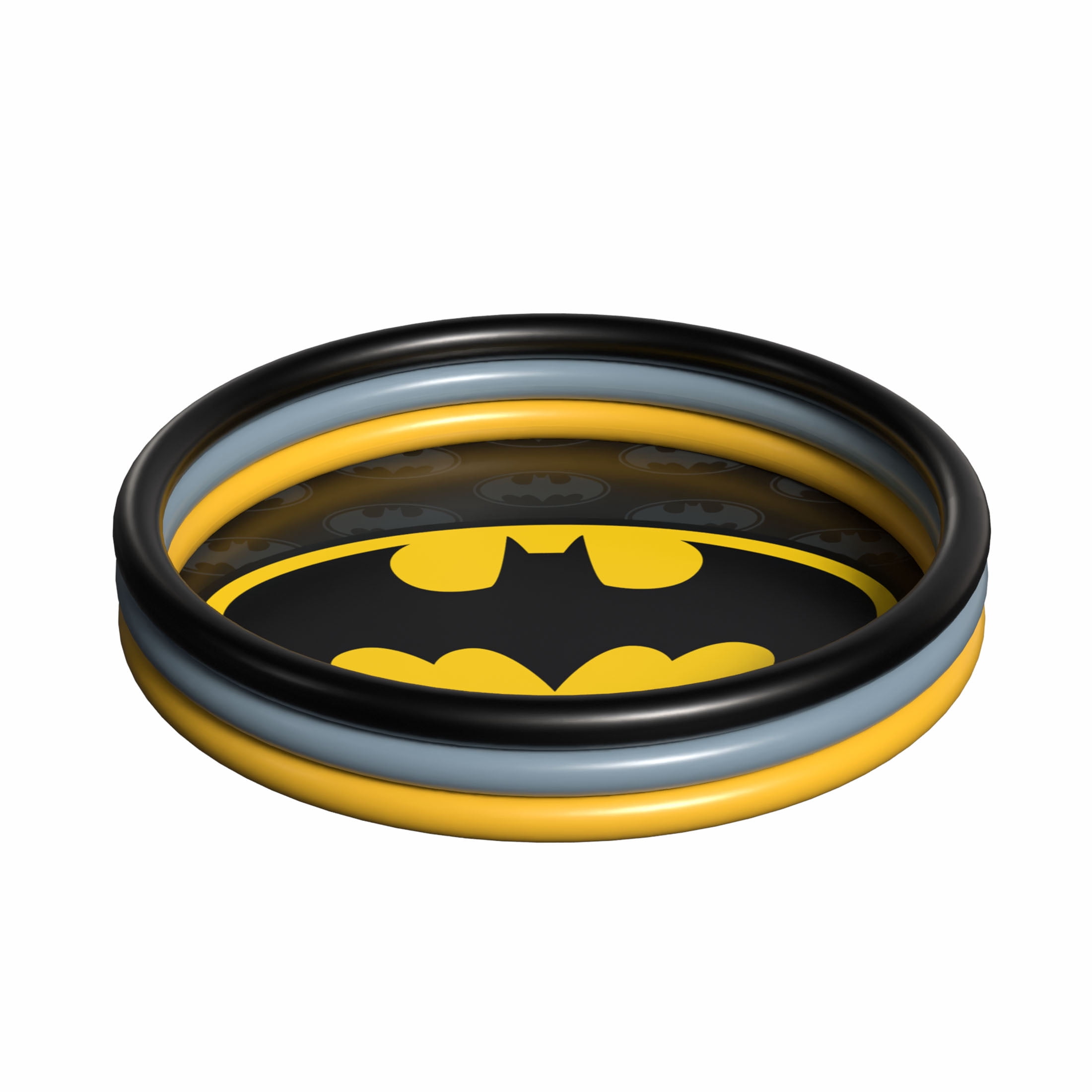 DC Comics Batman 3-Ring Inflatable Swimming Pool, Portable Pool for Outdoor/Indoor Play, for Kids Ages 3+