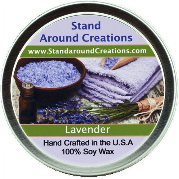 LAVENDER TIN 8-OZ. ALL NATURAL SOY CANDLE