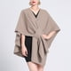 thumbnail image 4 of Capa de lana de color liso para mujer, chaqueta, bufanda, 4 of 5