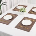 thumbnail image 7 of Unique Bargains 8 Pack Place Mats for Dining Table Decor Wipeable Table Mat Brown, 7 of 7