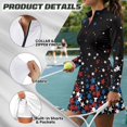 thumbnail image 7 of KEIAHUAN Patriotic Star Women Tennis Dress with Built in Shorts, 7 of 7