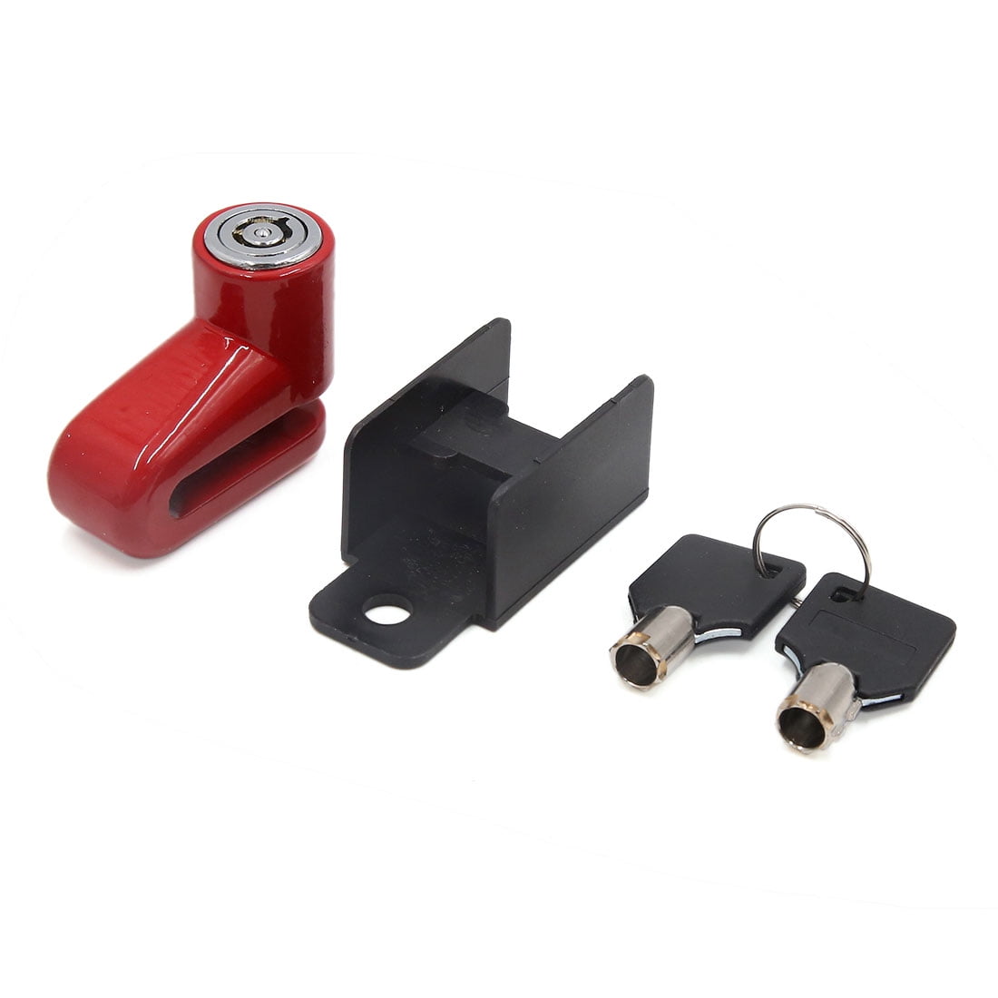 uxcell Red Wheel Anti-thief Safety Disc Rotor Lock Replacement with 2 Key for Motorcycle