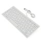 thumbnail image 1 of Mini teclado Sincero con cable USB ultradelgado para computadora de escritorio y portátil blanco, 1 of 3