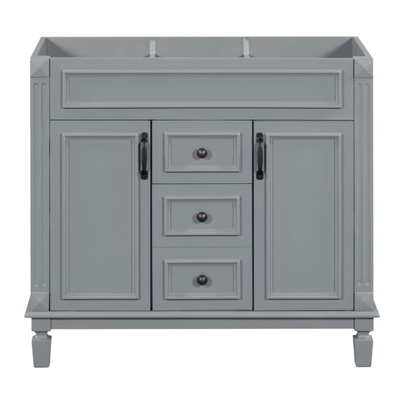 FFZ 36'' Bathroom Vanity without Top Sink, Cabinet only, Modern Bathroom Storage Cabinet with 2 Soft Closing Doors and 2 Drawers