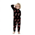 thumbnail image 6 of SDNall Halloween Family Home Dress Pajamas Outfit Boys Girls Halloween Fashion Mouth Print Plush Long Sleeved Jumpsuit Family Parent-Child Wear Kid, 6 of 8