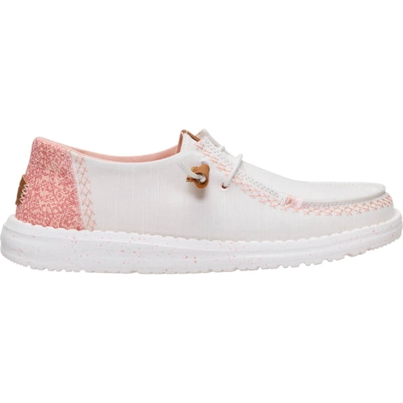 HEYDUDE Wendy Boho Butterfly , Snow White/Pink, 7