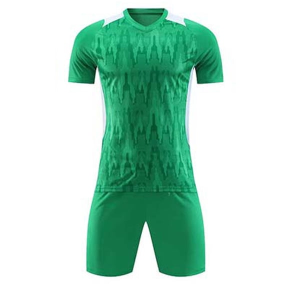 SGFCWSX Boys Soccer Sets, 2 Piece Short Sleeve Athletic Shirt and Matching Shorts Sportswear Uniform Green Size 5T