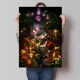 thumbnail image 3 of Póster vintage de Halloween, pinturas decorativas, figuras de anime, Pikachu, Charizard, Bulbasaur, Squirtle, Pokémon, arte mural de pared, juguete de regalo, 3 of 5