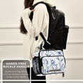 thumbnail image 6 of Elegant Ink Painting Flowers Leaves Insulated Lunch Bag Portable Cooler Bag Mommy Bag Large Capacity 6L, 6 of 9