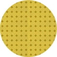 thumbnail image 1 of Ahgly Company Machine Washable Indoor Round Transitional Golden Yellow Area Rugs, 4' Round, 1 of 7