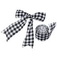 thumbnail image 3 of HUUXIW Polyester Gingham Wrapping Ribbon Plaid Burlap Ribbon Christmas Crafts Decoration Braid, 3 of 7