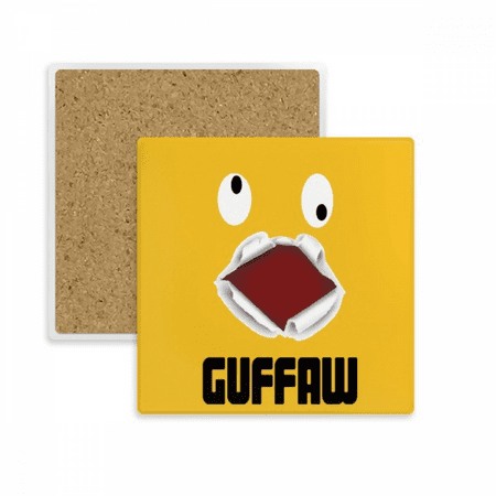 

Laugh Disorder Yellow Emotion Guffaw Coaster Cup Mat Mug Subplate Holder Insulation Stone