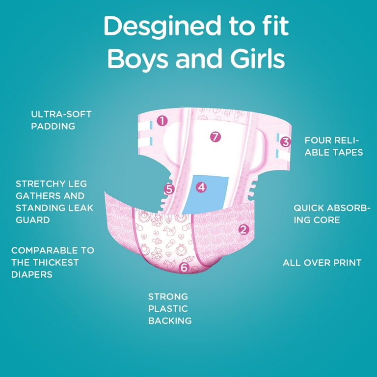 Littleforbig Adult Diaper 10 Pieces - Nursery Pink Diapers