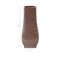 thumbnail image 4 of Textured Silhouette Ceramic Vase for Living Room Decor - Rustic Home Accents with Vertical Form Detail - Decorative Artisan Flower Vase for Room, Bedroom, Office, and Table Design  - 14", Brown & Red, 4 of 12