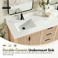 thumbnail image 4 of Shenzhen 72" Double Bath Vanity in Aged Natural Oak with Composite Stone Top, 4 of 12