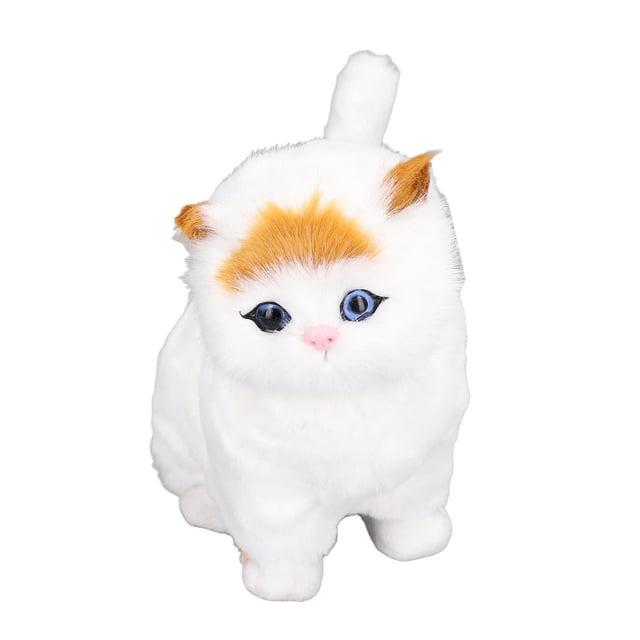 Animal de simulación encantador y realista, muñeco de gato con sonido para niños, regalo, decoración del hogar