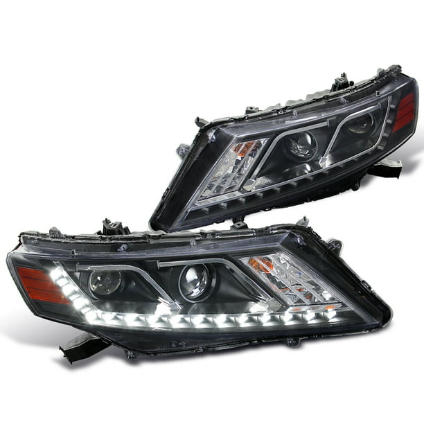 Fit 2010-2012 Honda Accord Crosstour Led Drl Projector Headlights Lamps ...