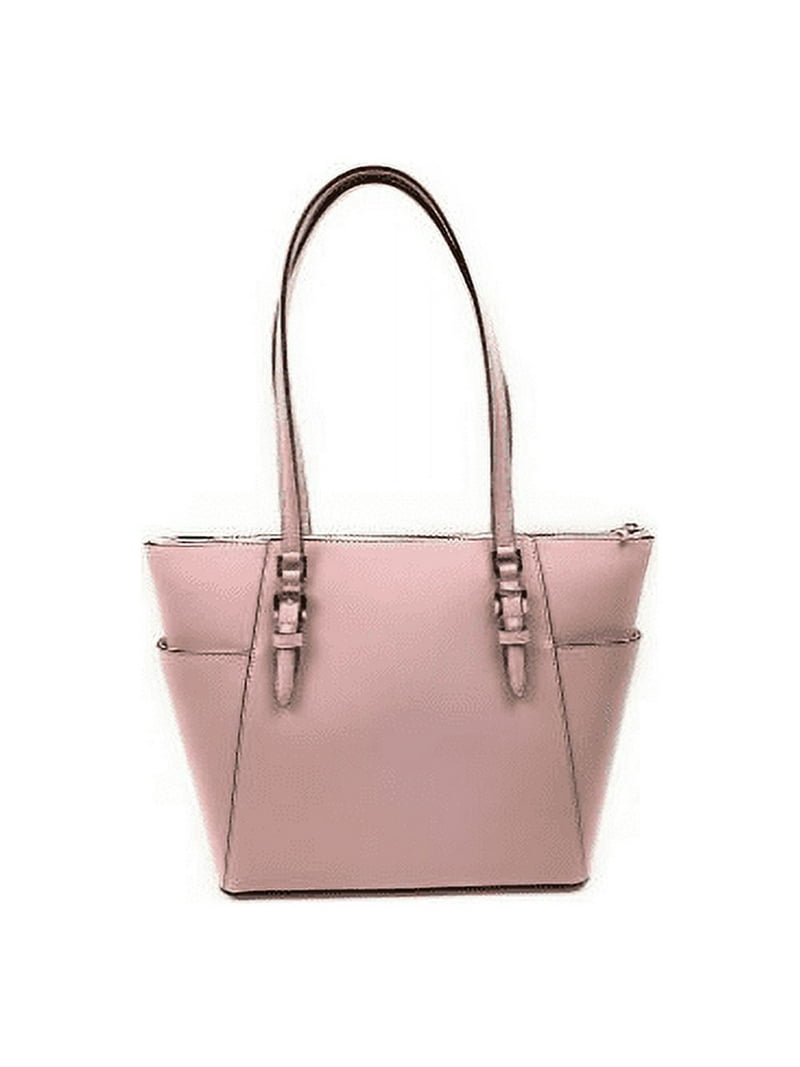 Michael Kors Designer Charlotte Large Leather Tote Handbag in