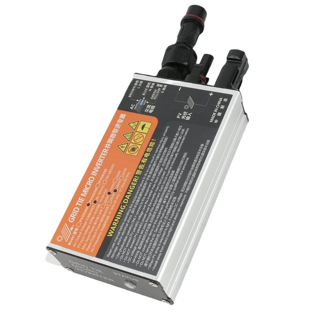 Micro Grid Tie Inverter 120V AC, Aluminum Alloy, IP55, for Home Solar Energy Systems, Cooling, 55VDC Wide Input Voltage Suitable for Small Solar Panel