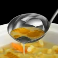 thumbnail image 3 of Colador de acero inoxidable, cuchara, colador de sopa, cocina, salsa, aceite, sopa, separador de grasa, cucharones, espumadera, cuchara, colador de sopa,Plateado, 3 of 7