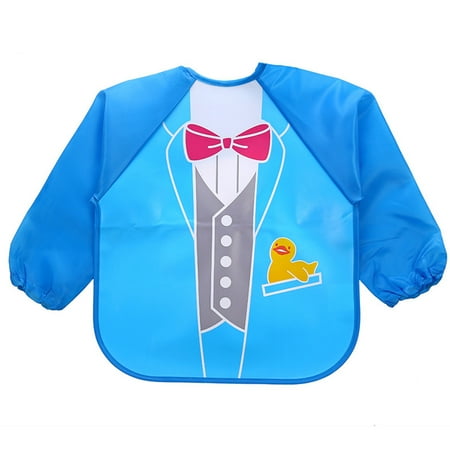 

Organic Burp Cloths for Baby Boys and Girls burp cloths Toddler Kids Boys Girls Cartoon Long Sleeve Feeding Apron Bib Smock