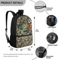 thumbnail image 4 of Aplkyhs Camo Hunting Fish Kids Backpack Set of 4 with Lunch Box Pencil Case and Water Bottle Carrier Includes Schoolbag with Front Pocket Elementary School Girls, 4 of 7