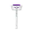 thumbnail image 3 of ANGARA Natural 1.5 Ct. Amethyst with Diamond Halo Ring in 14K White Gold for Women (Ring Size: 12), 3 of 9