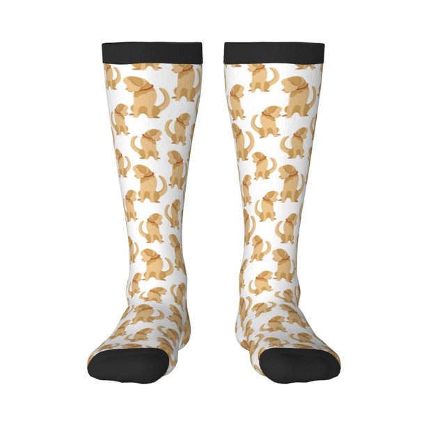 Fotbe Labrador Retriever Dog Calcetas Divertidas Estampadas para Hombre y Mujer, Calcetas de Algodón hasta la Rodilla para Caminar, Correr, Enfermería y Embarazo