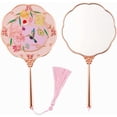 thumbnail image 1 of Dsgvw Hand Mirror, Handheld Mirror with Hummingbird Embossed Patterns, Metal Classic Makeup Mirror, Personal Cosmetic Mirror, Compact and Portable, Unique Gifts for Women(Rose Gold), 1 of 5
