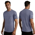 thumbnail image 2 of LODIENY Men's Crew Neck Workout T-Shirts Quick Dry Moisture Wicking Running Athletic Tees Short Sleeve Breathable Lightweight Basic Tops Navy L, 2 of 9