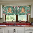 thumbnail image 3 of Yayeee Kitchen Curtains Tier Set of 2 Light Filtering 57"x36" Over Sink Window Panels, Christmas Gingerbread, 3 of 7