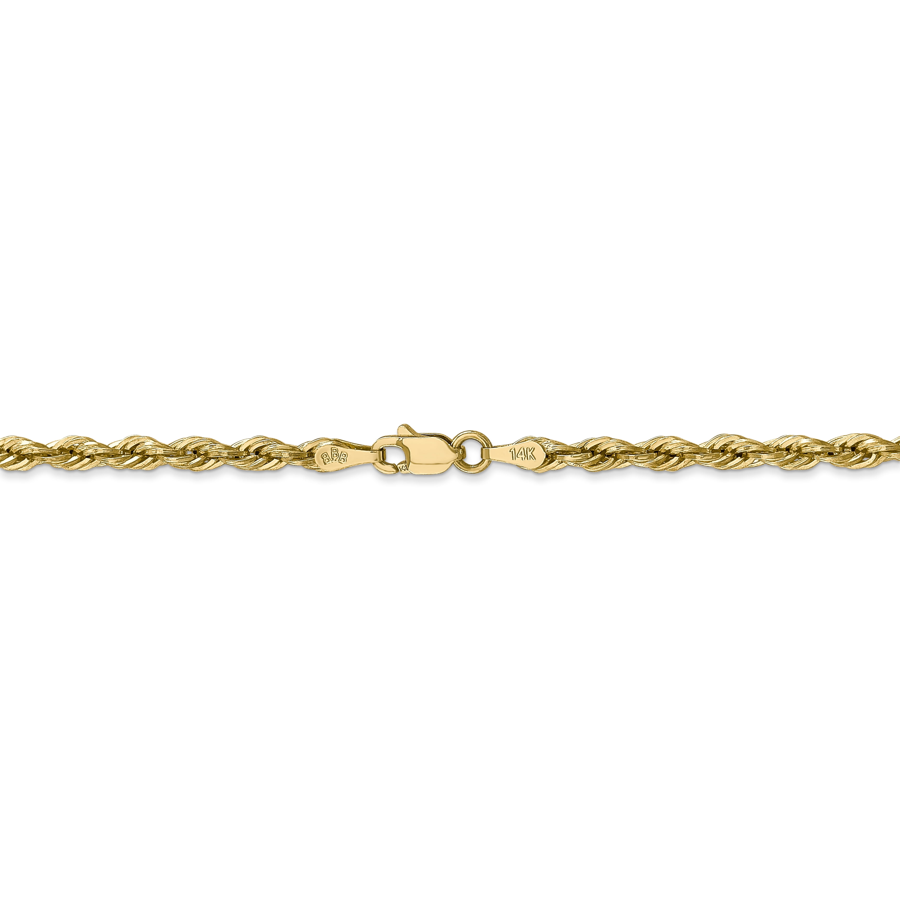 Beautiful 14ky 3.0mm Semi-Solid Rope Chain Beautiful 14ky 3.0mm Semi-Solid Rope Chain