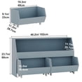 thumbnail image 3 of New Toy Storage Organizer with Wheels- 2 Ties Cube  Bookshelf  with Drawers Toy Organizer Bookshelf  for Nursery, Playroom, Bedroom, 3 of 8