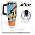 thumbnail image 2 of Animaniacs 40 Oz Tumbler with Handle And Straw, Stainless Steel Double Wall Vacuum Insulated Coffee Cup Travel Mug for Gym, Outdoors, Commute, Work, 2 of 8