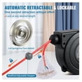 thumbnail image 3 of Retractable Extension Cord Reel 30FT, 16AWG/3C SJTOW - Heavy Duty Power Cord Reel with 3 Outlet, Automatic Retract System, 10A Circuit Breaker for Garage, Workshop, Outdoor Use, 3 of 6