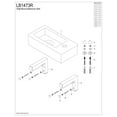 thumbnail image 3 of Kingston Brass LB1473R Dibrach 14-3/4 Inch Rectangle Wall Mount Ceramic Bathroom Sink in White, 3 of 4